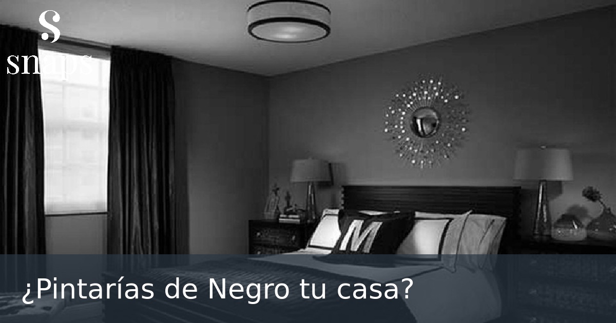 ¿Pintarías de Negro tu casa?