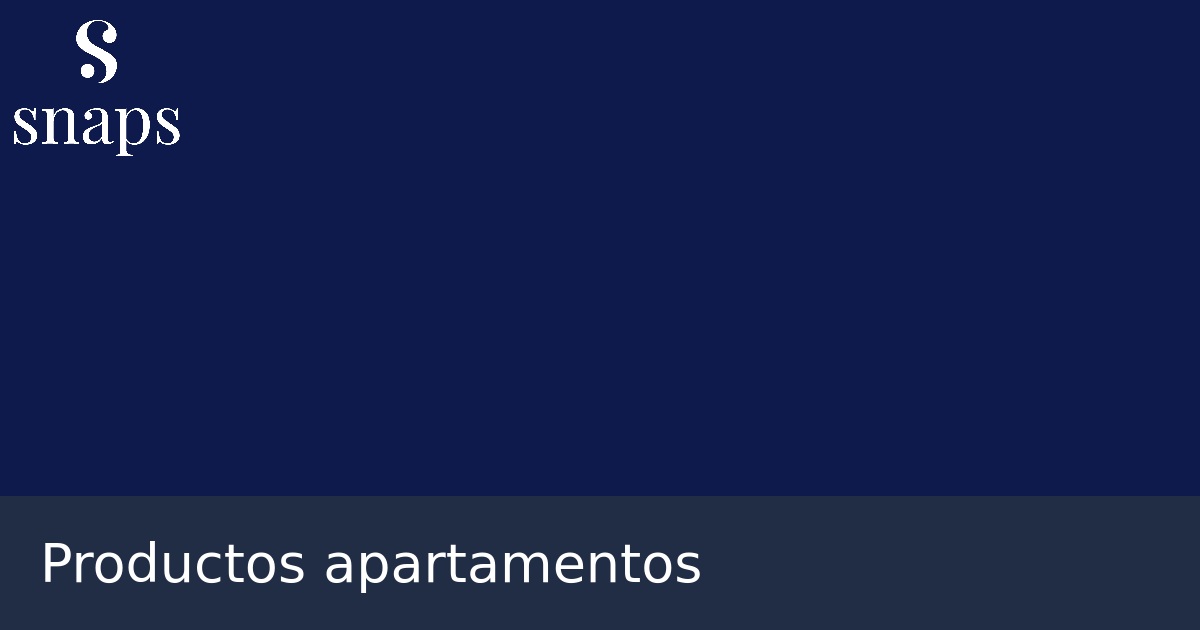 Productos apartamentos