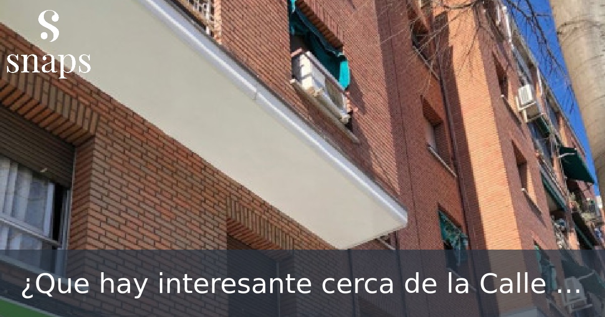 ¿Que hay interesante cerca de la Calle Jose del Hierro en Madrid?