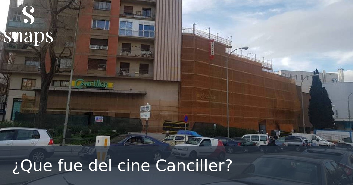 ¿Que fue del cine Canciller?