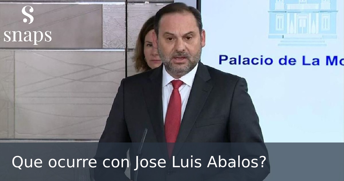 Que ocurre con Jose Luis Abalos?