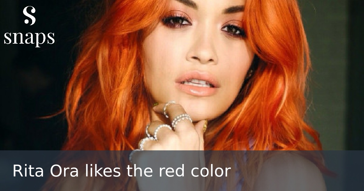 Rita Ora likes the red color