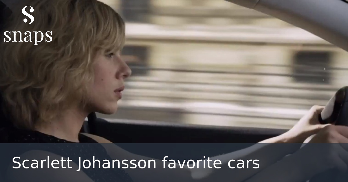 Scarlett Johansson favorite cars