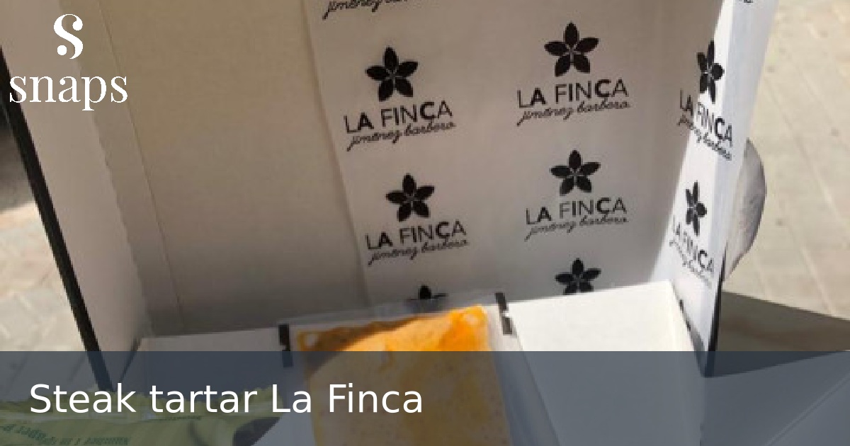 Steak tartar La Finca