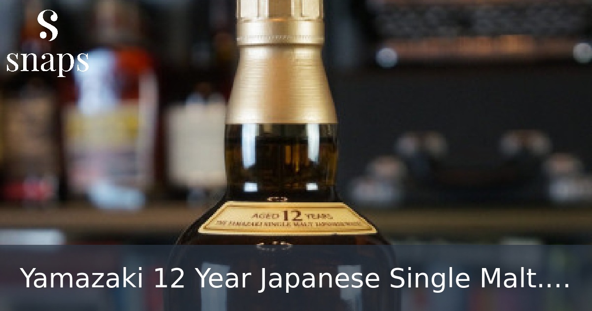 Yamazaki 12 Year Japanese Single Malt. : r/whiskey