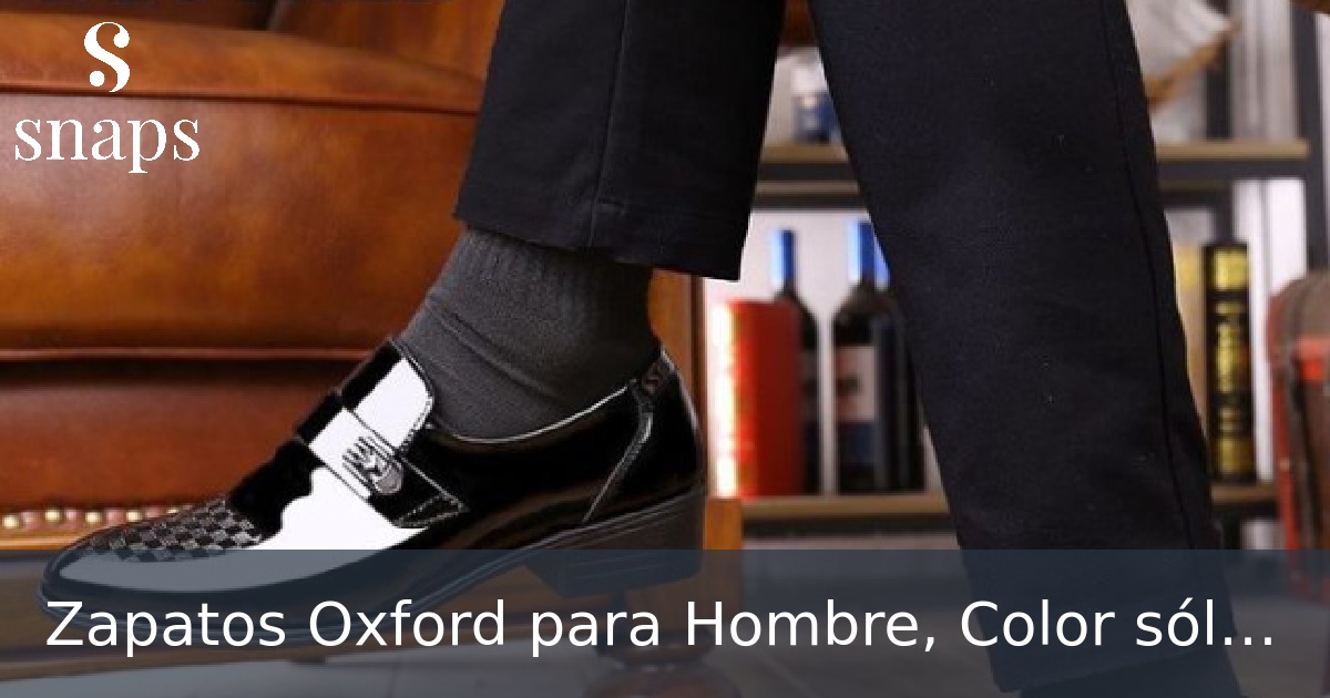 Zapatos Oxford para Hombre, Color sólido, Charol, Elegantes ...
